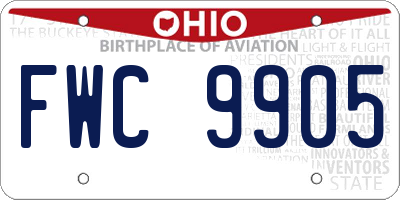 OH license plate FWC9905