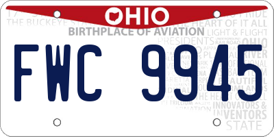OH license plate FWC9945