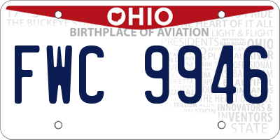 OH license plate FWC9946