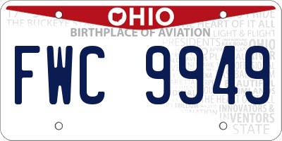 OH license plate FWC9949