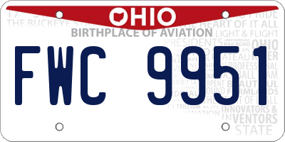 OH license plate FWC9951