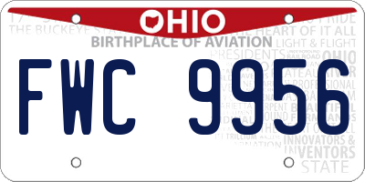 OH license plate FWC9956