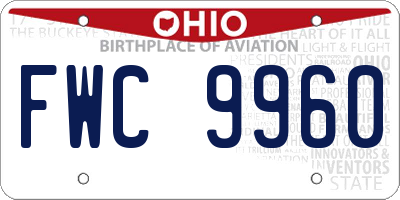 OH license plate FWC9960