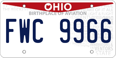 OH license plate FWC9966