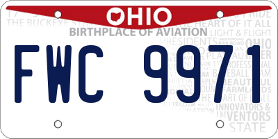OH license plate FWC9971
