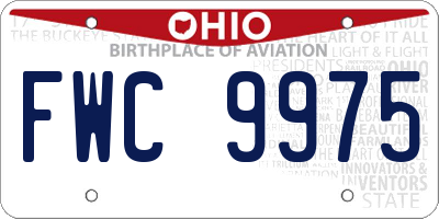 OH license plate FWC9975