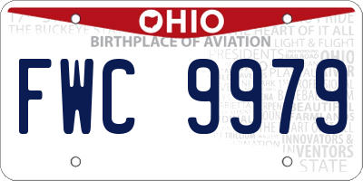 OH license plate FWC9979