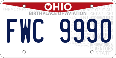 OH license plate FWC9990