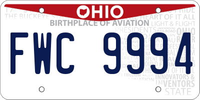 OH license plate FWC9994