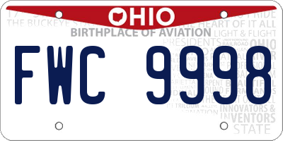 OH license plate FWC9998