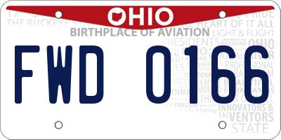 OH license plate FWD0166