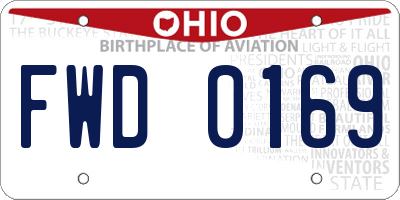 OH license plate FWD0169