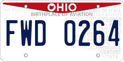OH license plate FWD0264