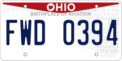 OH license plate FWD0394