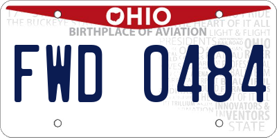OH license plate FWD0484