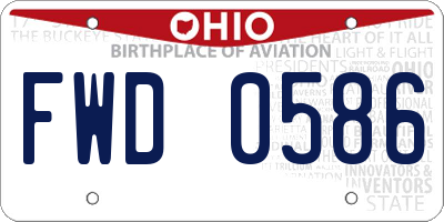 OH license plate FWD0586