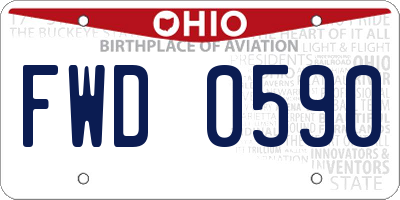 OH license plate FWD0590
