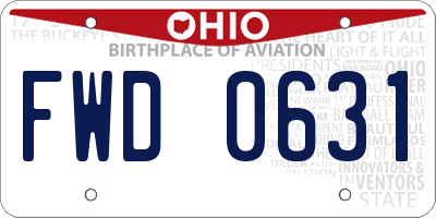 OH license plate FWD0631