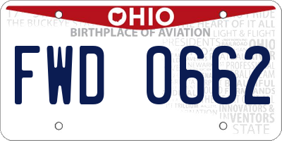 OH license plate FWD0662