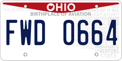OH license plate FWD0664
