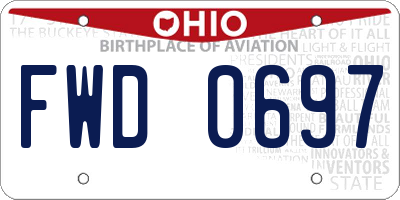 OH license plate FWD0697