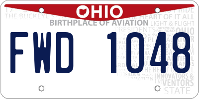 OH license plate FWD1048