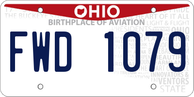 OH license plate FWD1079