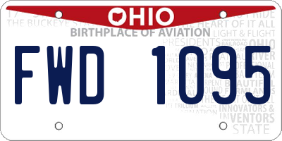 OH license plate FWD1095