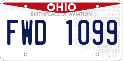 OH license plate FWD1099