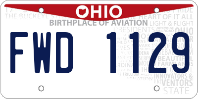 OH license plate FWD1129