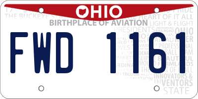 OH license plate FWD1161