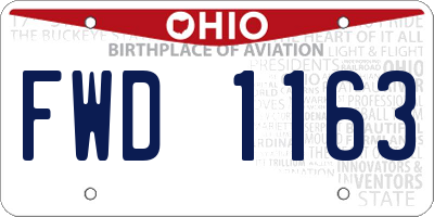 OH license plate FWD1163