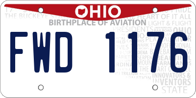 OH license plate FWD1176