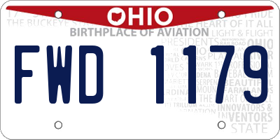 OH license plate FWD1179