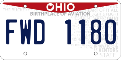 OH license plate FWD1180