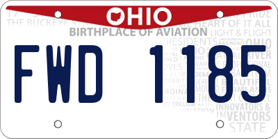 OH license plate FWD1185
