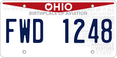 OH license plate FWD1248