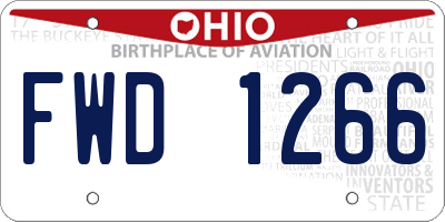 OH license plate FWD1266