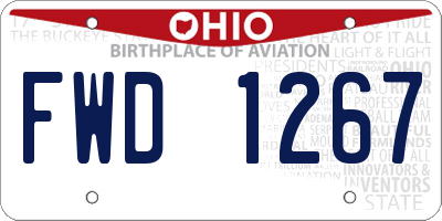 OH license plate FWD1267
