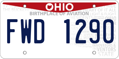 OH license plate FWD1290