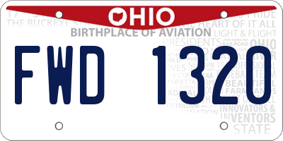 OH license plate FWD1320