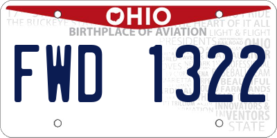 OH license plate FWD1322