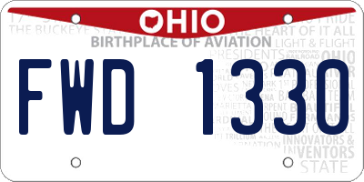 OH license plate FWD1330