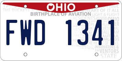 OH license plate FWD1341