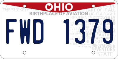 OH license plate FWD1379