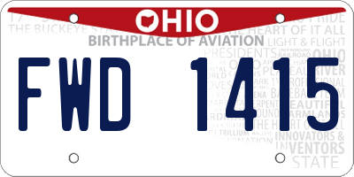OH license plate FWD1415