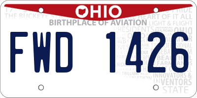OH license plate FWD1426