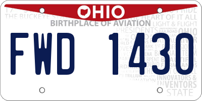 OH license plate FWD1430