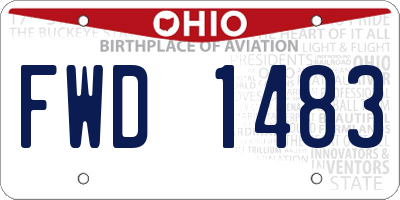 OH license plate FWD1483