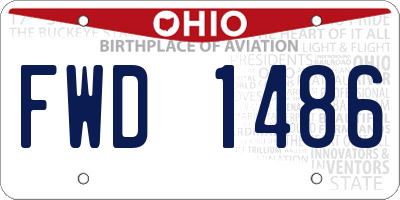 OH license plate FWD1486